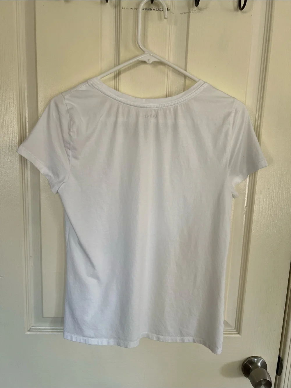 Quince White Cotton Modal Scoop Neck Essential Tee Size M